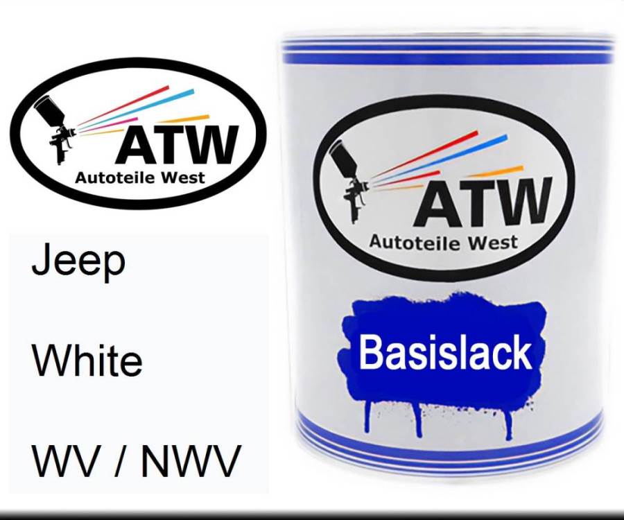 Jeep, White, WV / NWV: 1L Lackdose, von ATW Autoteile West.